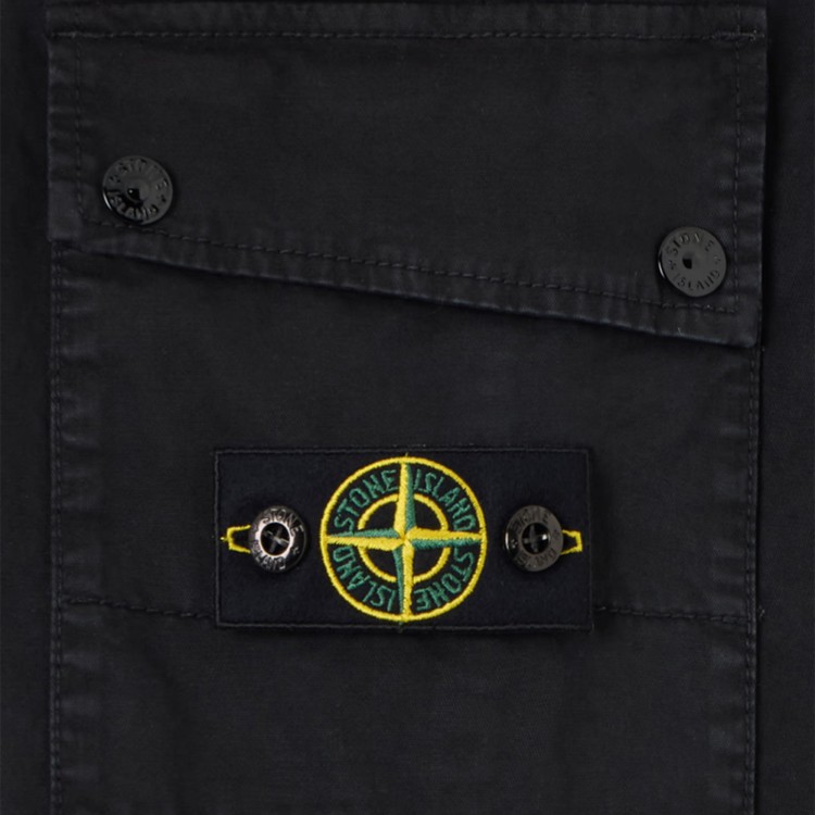 STONE ISLAND Pantaloni neri cargo bambino