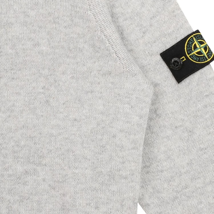 STONE ISLAND Maglione grigio girocollo bambini