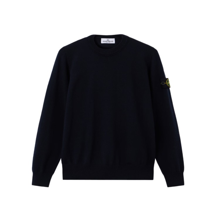 STONE ISLAND Maglione blu navy in lana RWS bambini