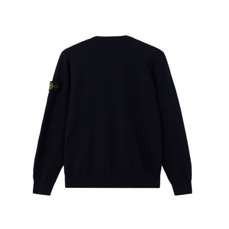STONE ISLAND Maglione blu navy in lana RWS bambini