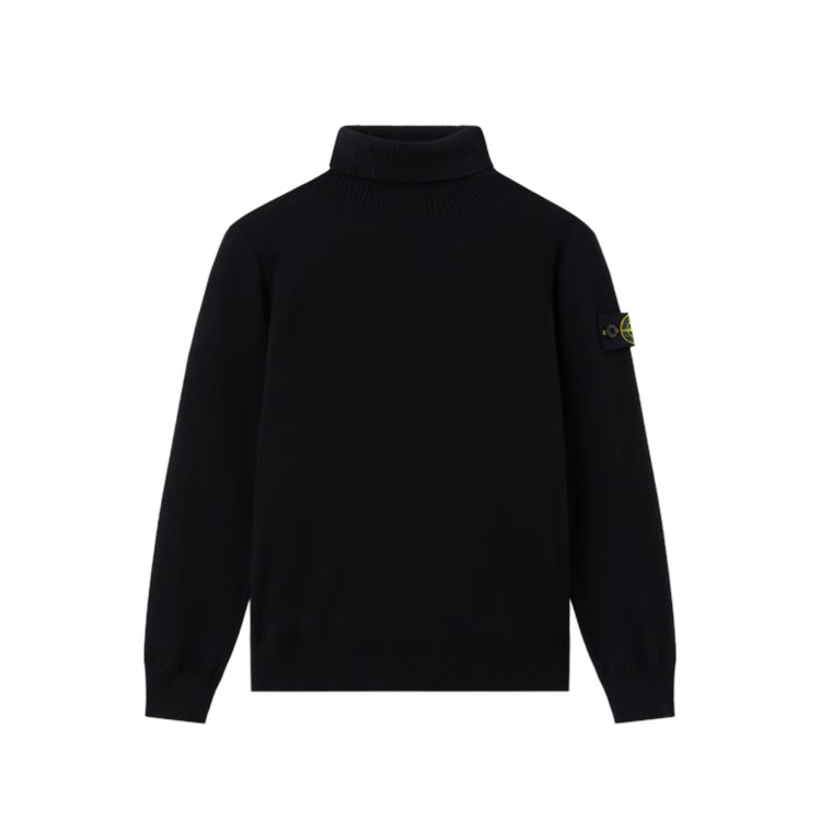 STONE ISLAND Maglione dolcevita nero bambini
