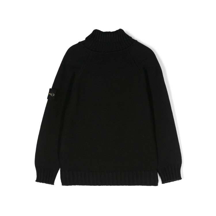 STONE ISLAND Maglione dolcevita nero bambini