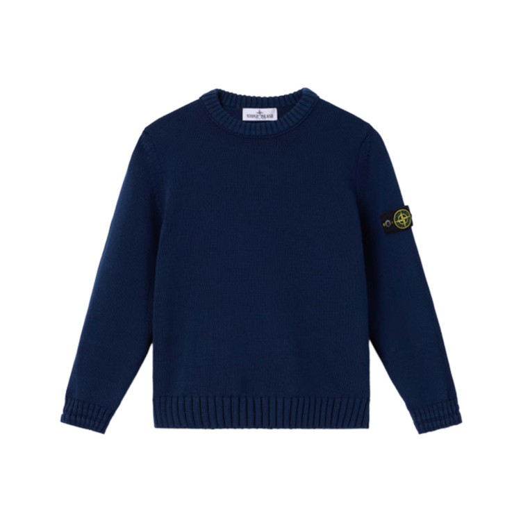 STONE ISLAND Maglione girocollo navy bambini