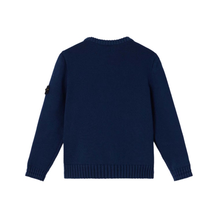 STONE ISLAND Maglione girocollo navy bambini