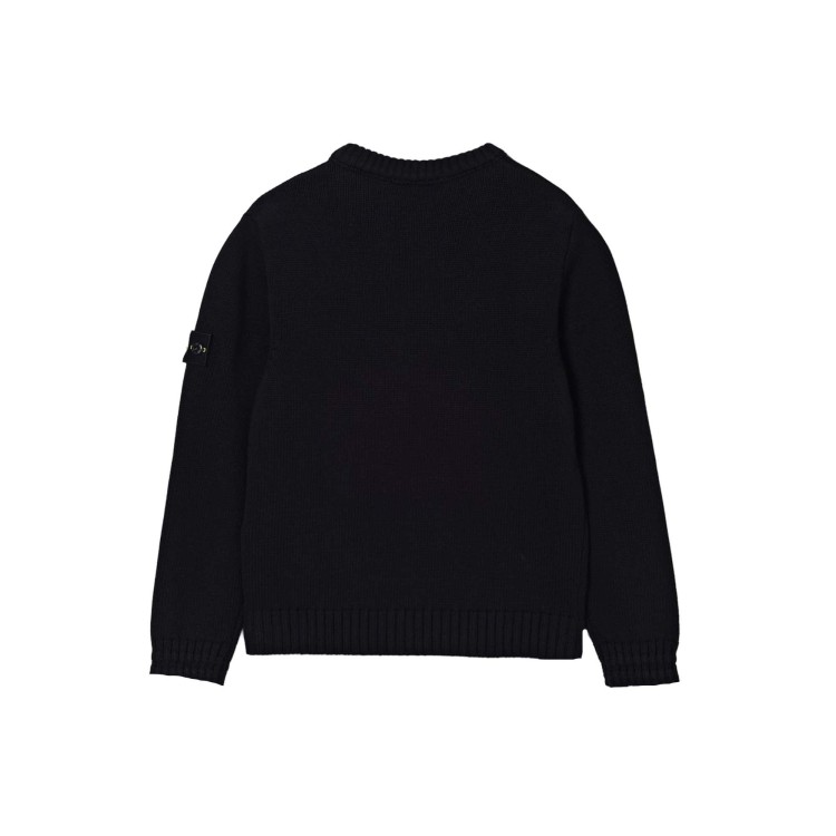 STONE ISLAND Maglione girocollo nero bambini