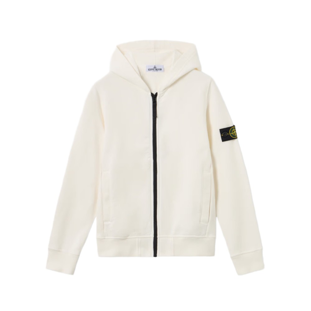 STONE ISLAND Felpa bianca...