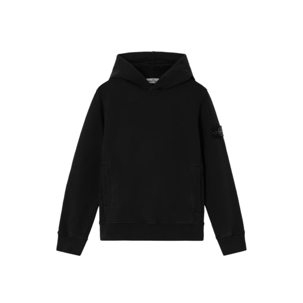 STONE ISLAND Felpa nera con...