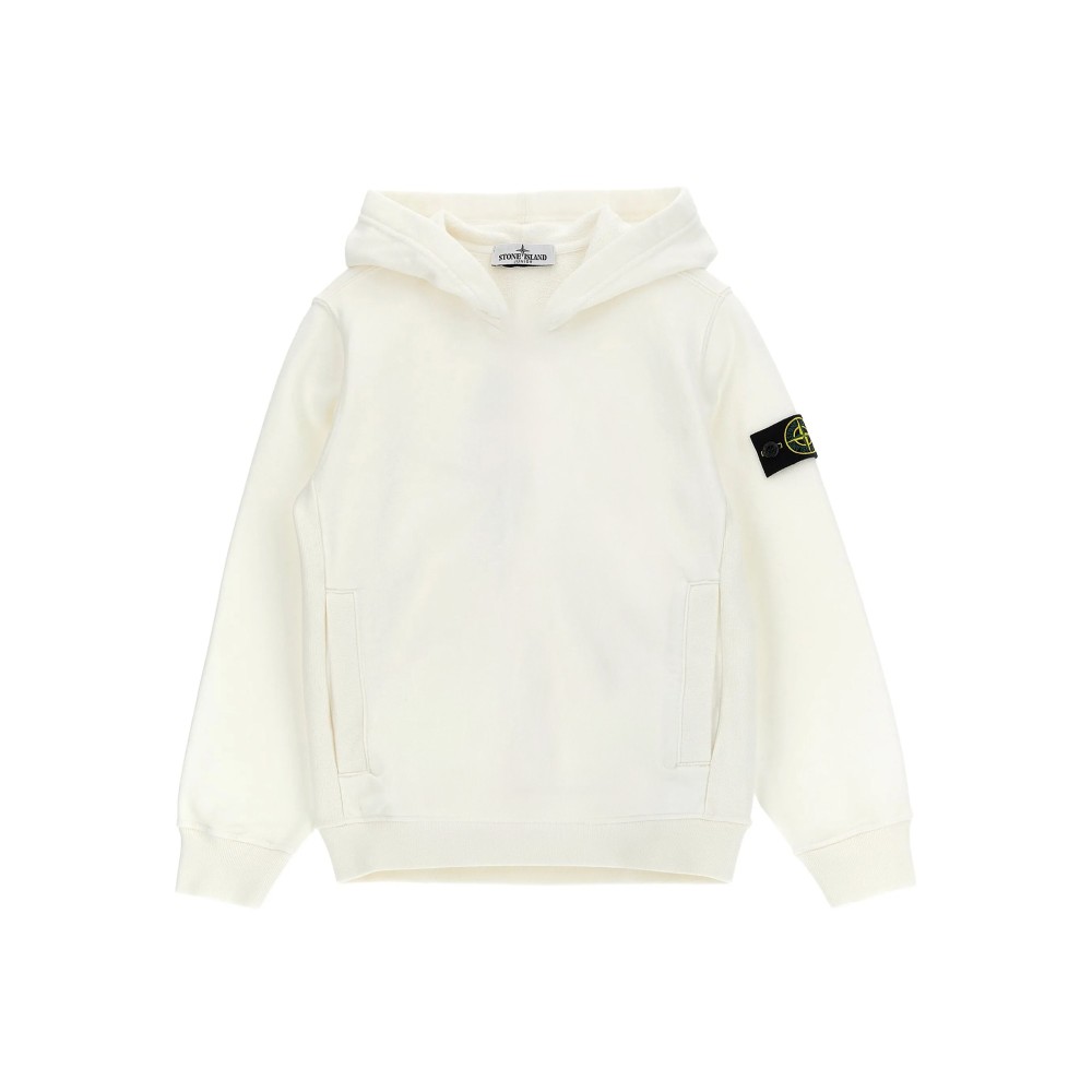 STONE ISLAND Felpa bianca...