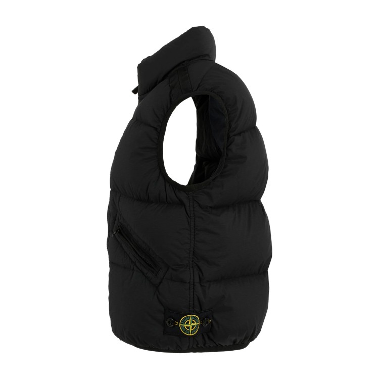 STONE ISLAND Giubbotto nero senza maniche bambini