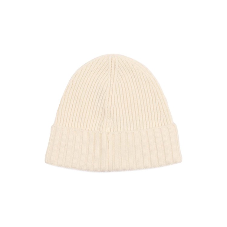 STONE ISLAND Cappello crema a coste con logo bambini