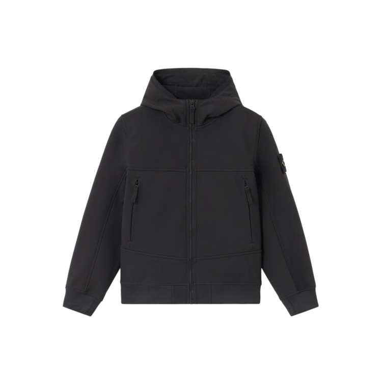 STONE ISLAND Giubbotto nero leggero bambini