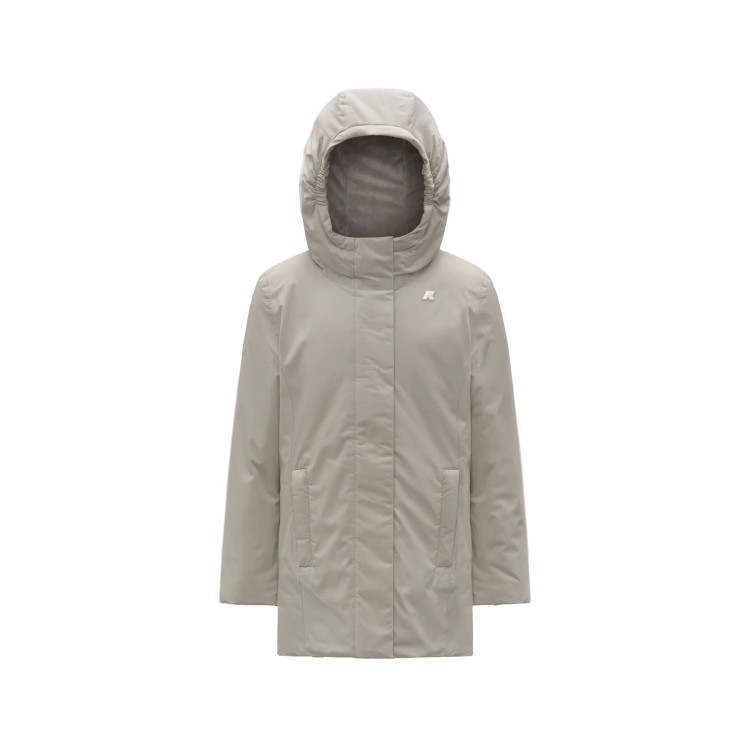 K-WAY Giubbotto beige lungo imbottito bambina