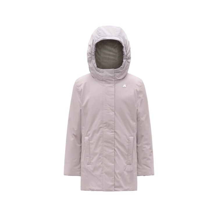 K-WAY Giacca rosa lunga imbottita bambina