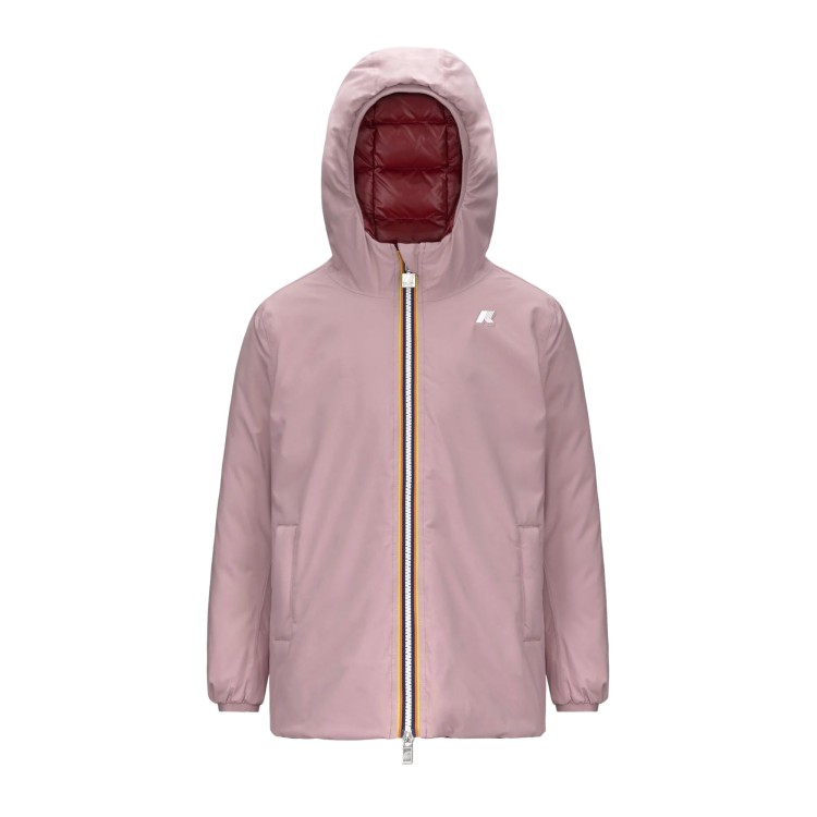 K-WAY Giacca rosa lunga reversibile bambina