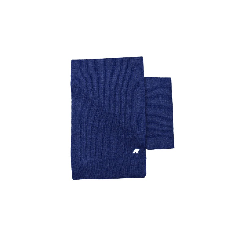 K-WAY Sciarpa blu melange in lana bambini