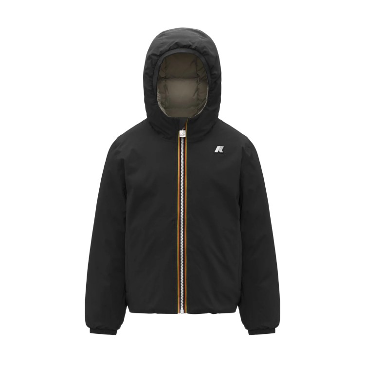 K-WAY Giacca nera con imbottitura trapuntata bambini