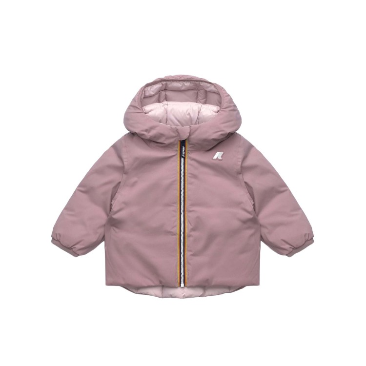 K-WAY Giubbotto rosa imbottito reversibile neonata
