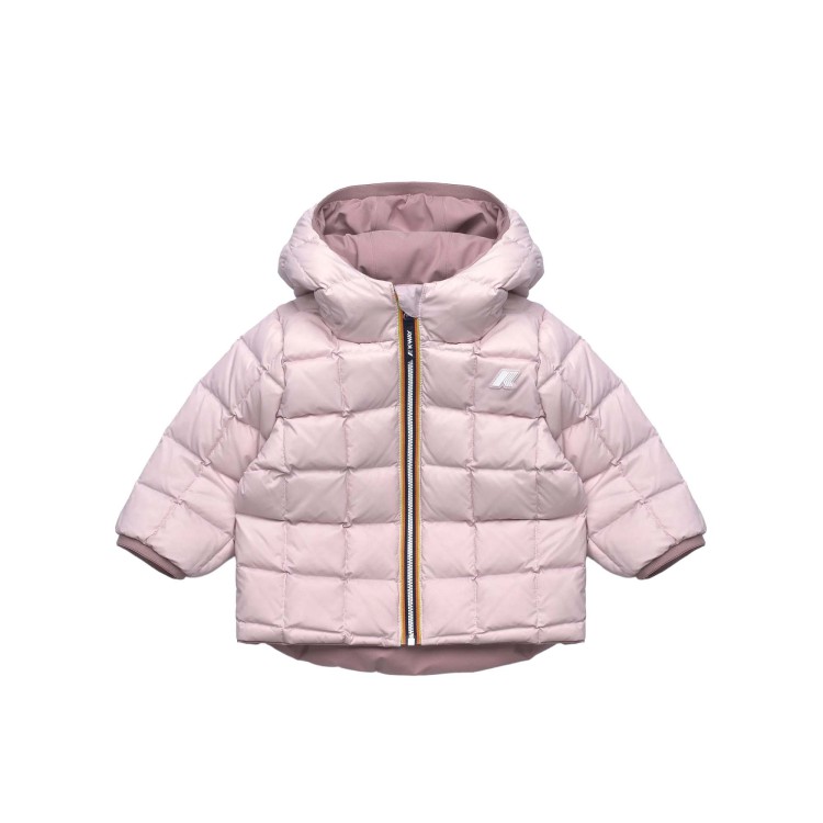 K-WAY Giacca rosa imbottita reversibile neonata
