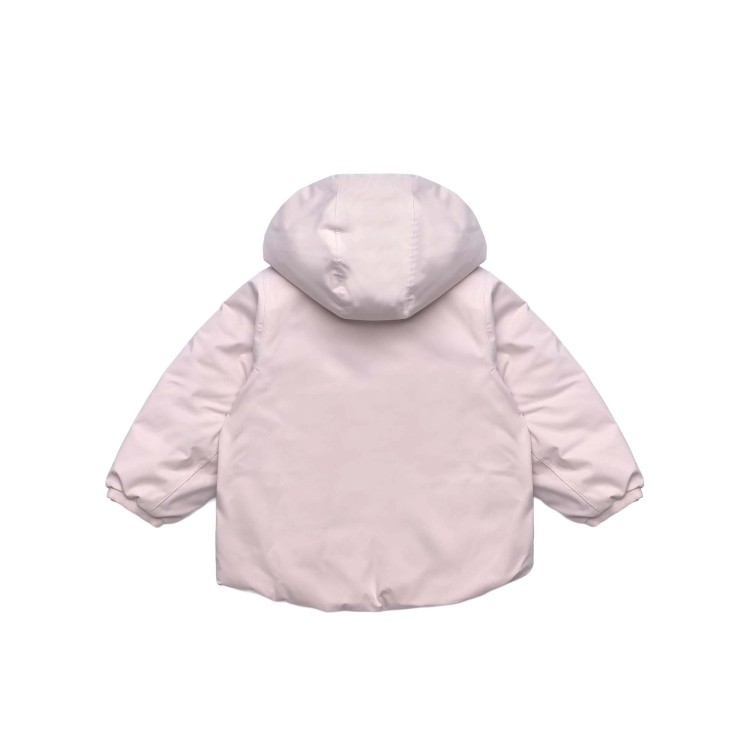 K-WAY Giubbotto rosa e bianco imbottito reversibile neonata