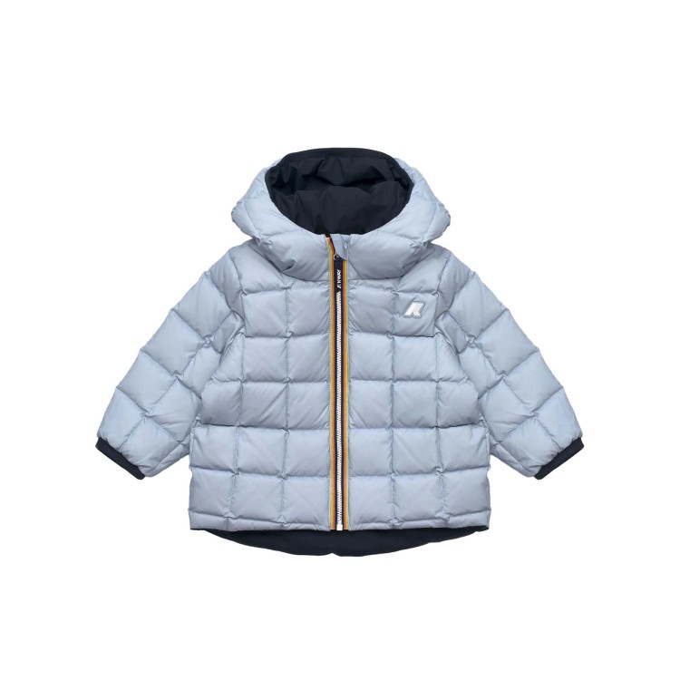 K-WAY Giacca blu imbottita reversibile neonato