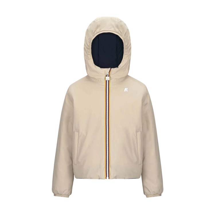 K-WAY Giacca beige e blu reversibile bambini