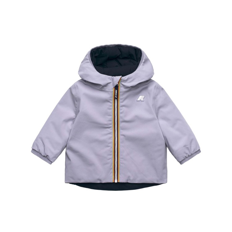 K-WAY Giacca lilla e blu reversibile neonata