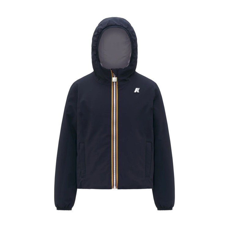 K-WAY Giacca blu imbottita reversibile bambina