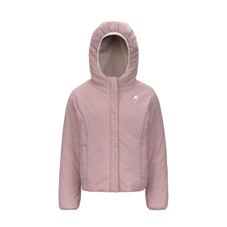 K-WAY Giacca rosa imbottita reversibile bambina