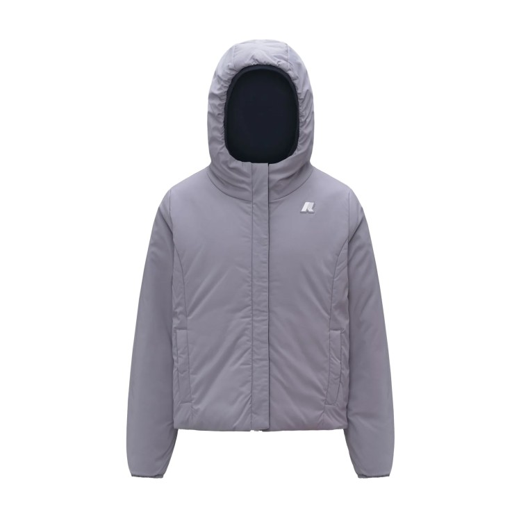 K-WAY Giacca blu imbottita reversibile bambina