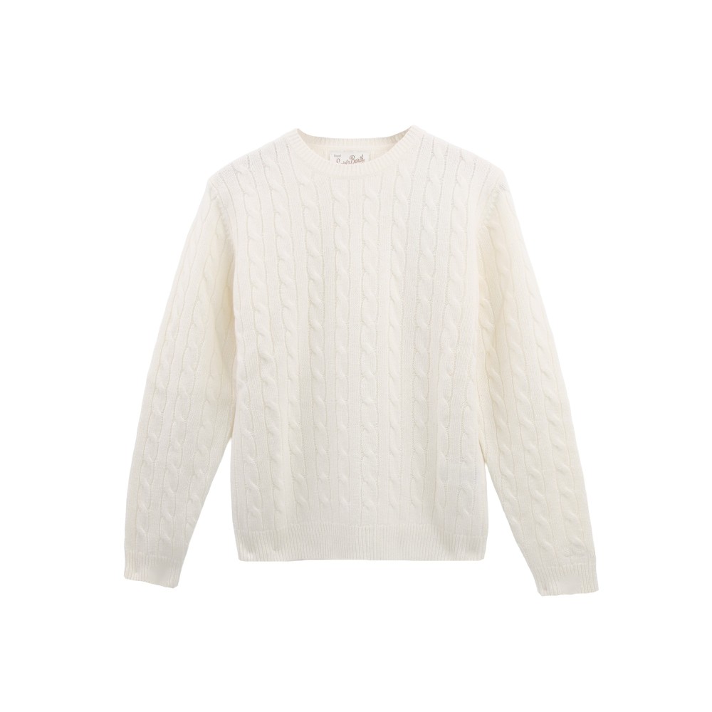 SAINT BARTH Maglione bianco...