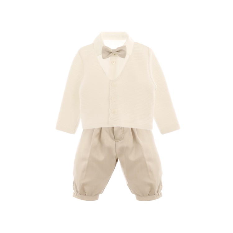 GASTONE Completo 4 pezzi beige neonato