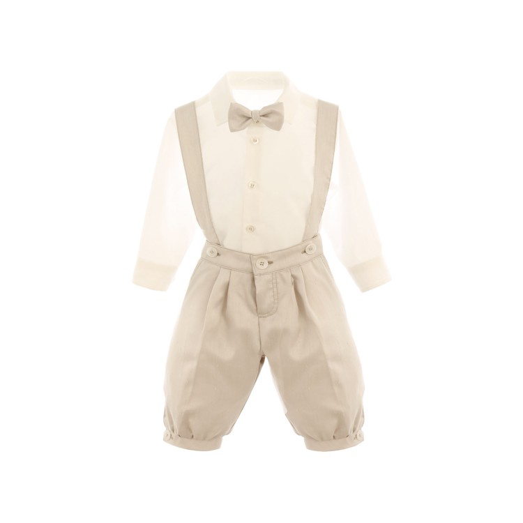 GASTONE Completo 4 pezzi beige neonato