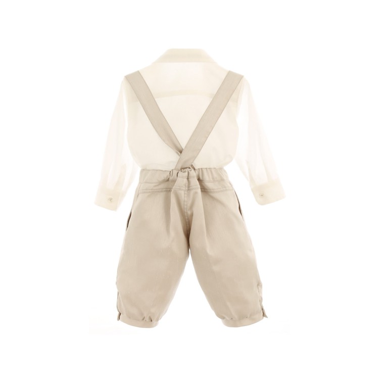 GASTONE Completo 4 pezzi beige neonato