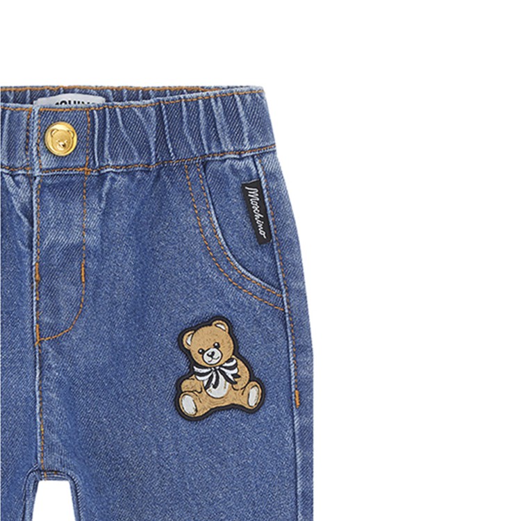 MOSCHINO Jeans lungo elasticizzato neonata