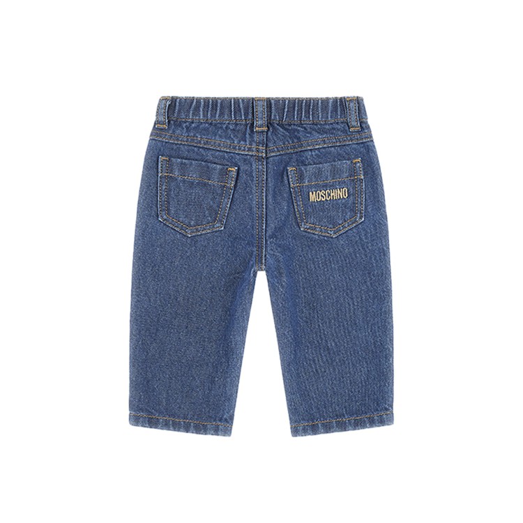 MOSCHINO Jeans lungo elasticizzato neonato
