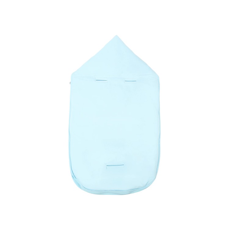 MOSCHINO Sacco nanna celeste con logo Bear neonato