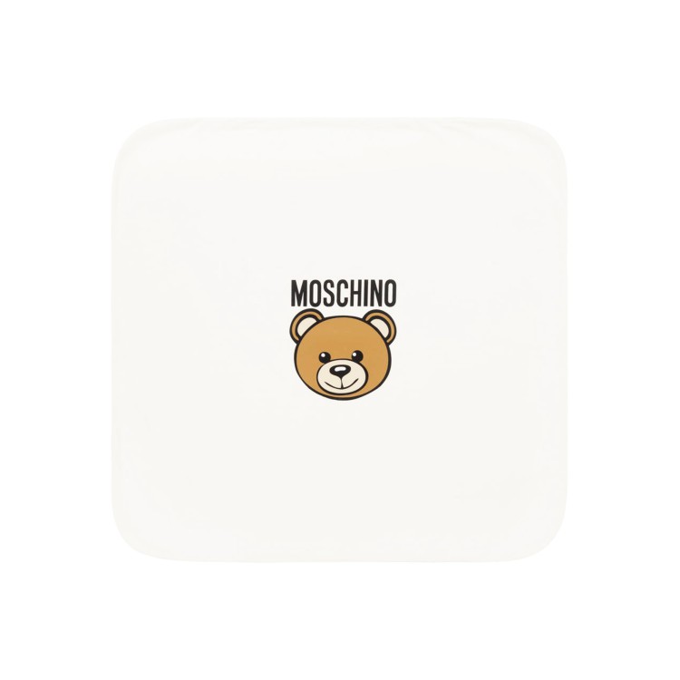 MOSCHINO Copertina bianca con Moschino Bear neonati