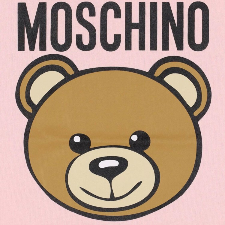 MOSCHINO Copertina rosa con Moschino Bear neonata