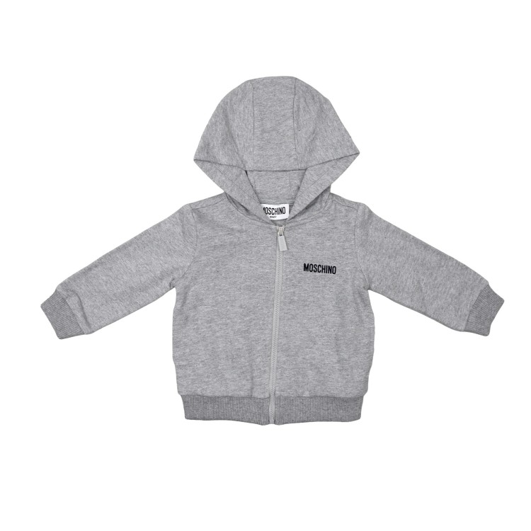 MOSCHINO Felpa grigia full-zip Teddy Bear neonati