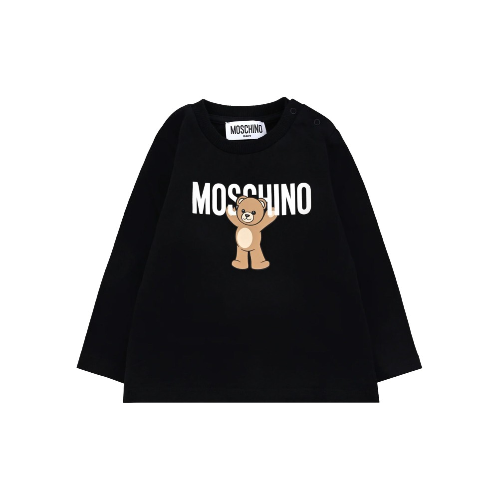 MOSCHINO T-shirt nera a...