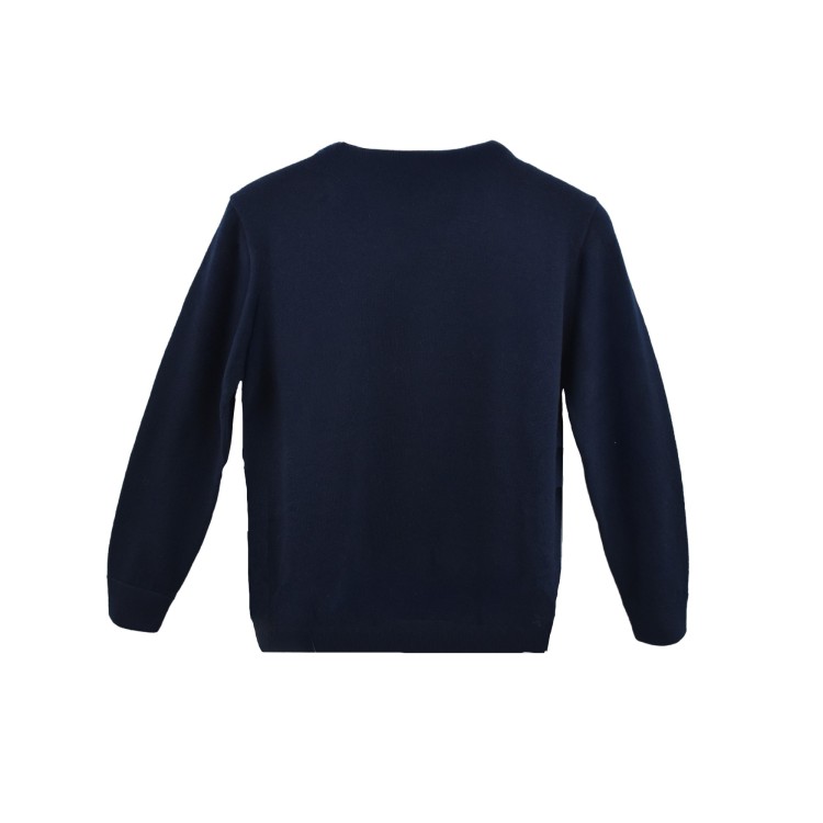 SAINT BARTH Maglione blu navy con logo bambino