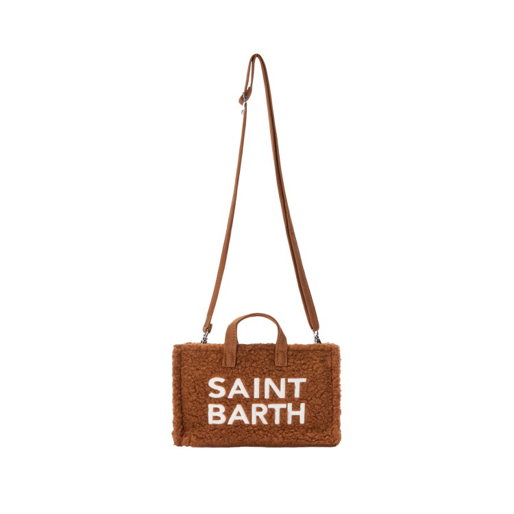 SAINT BARTH Phone bag marrone teddy bambina