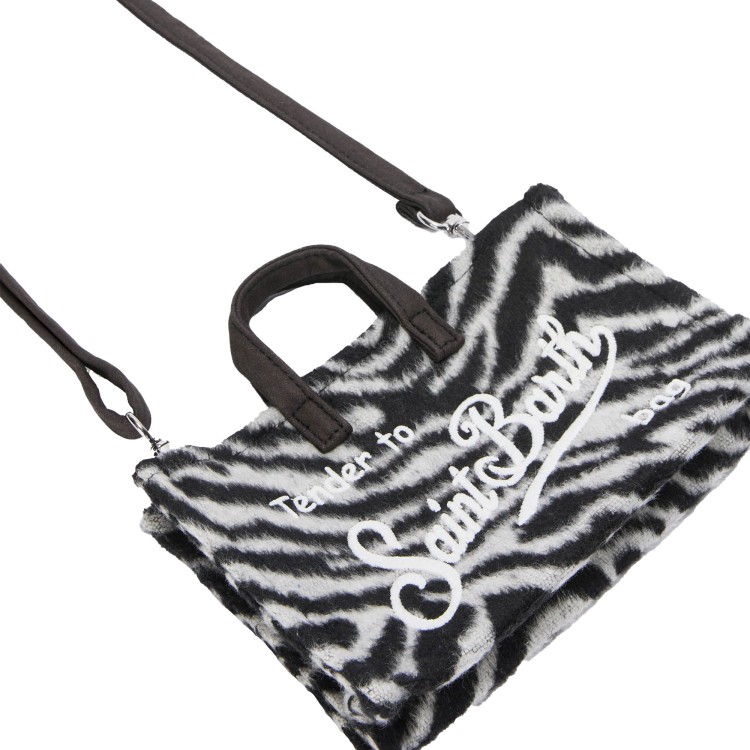 SAINT BARTH Phone bag zebrata misto lana bambina