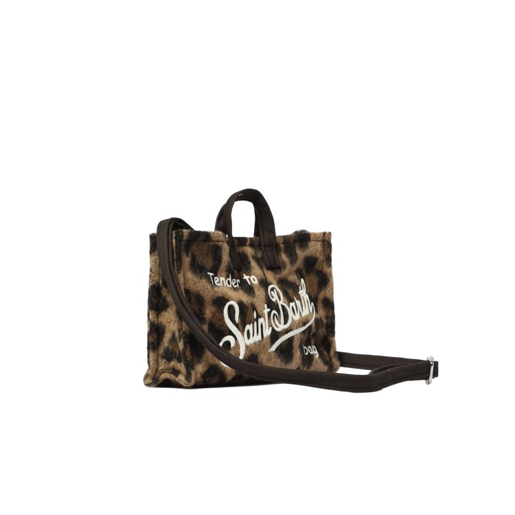 SAINT BARTH Phone bag leopardata misto lana bambina