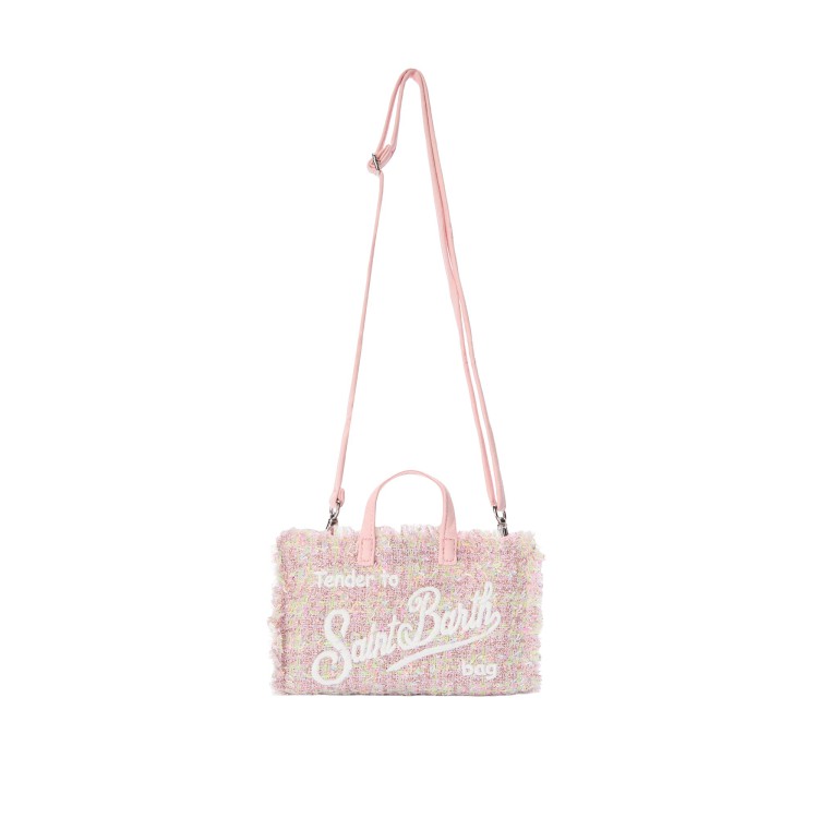 SAINT BARTH Phone bag rosa tweed bambina