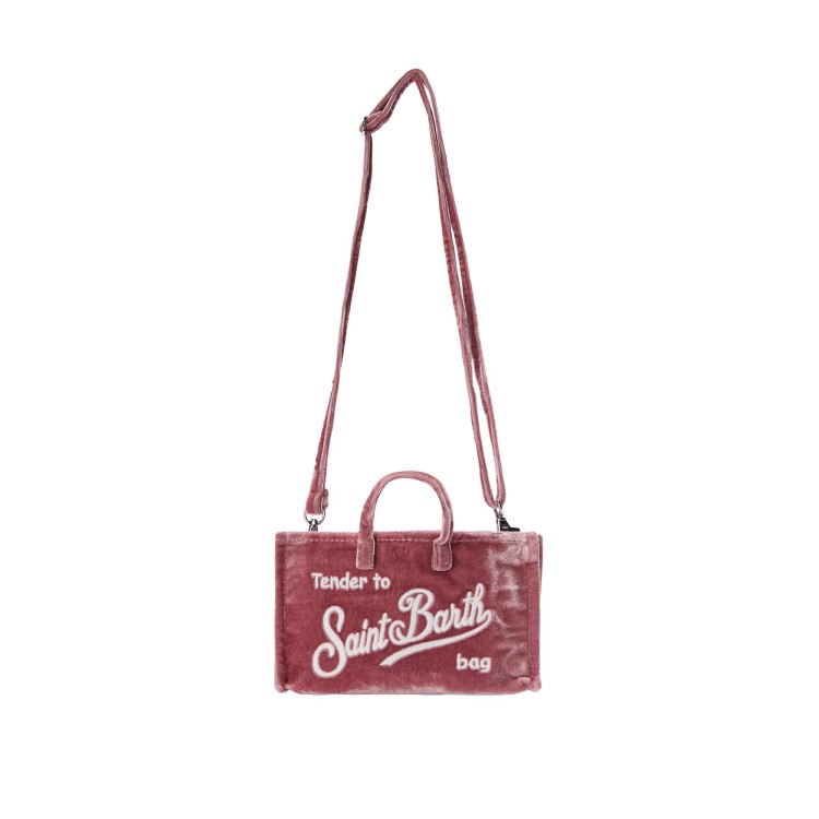 SAINT BARTH Phone bag rosa velvet bambina