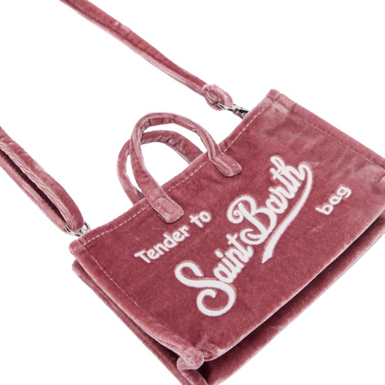 SAINT BARTH Phone bag rosa velvet bambina