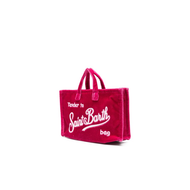 SAINT BARTH Phone bag fucsia velvet bambina