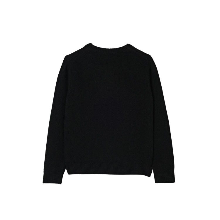 SAINT BARTH Maglione nero "adoro" bambina