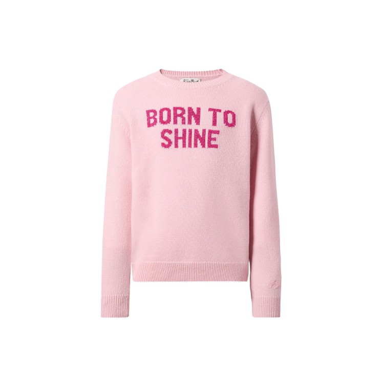 SAINT BARTH Maglione rosa "born to shine" bambina